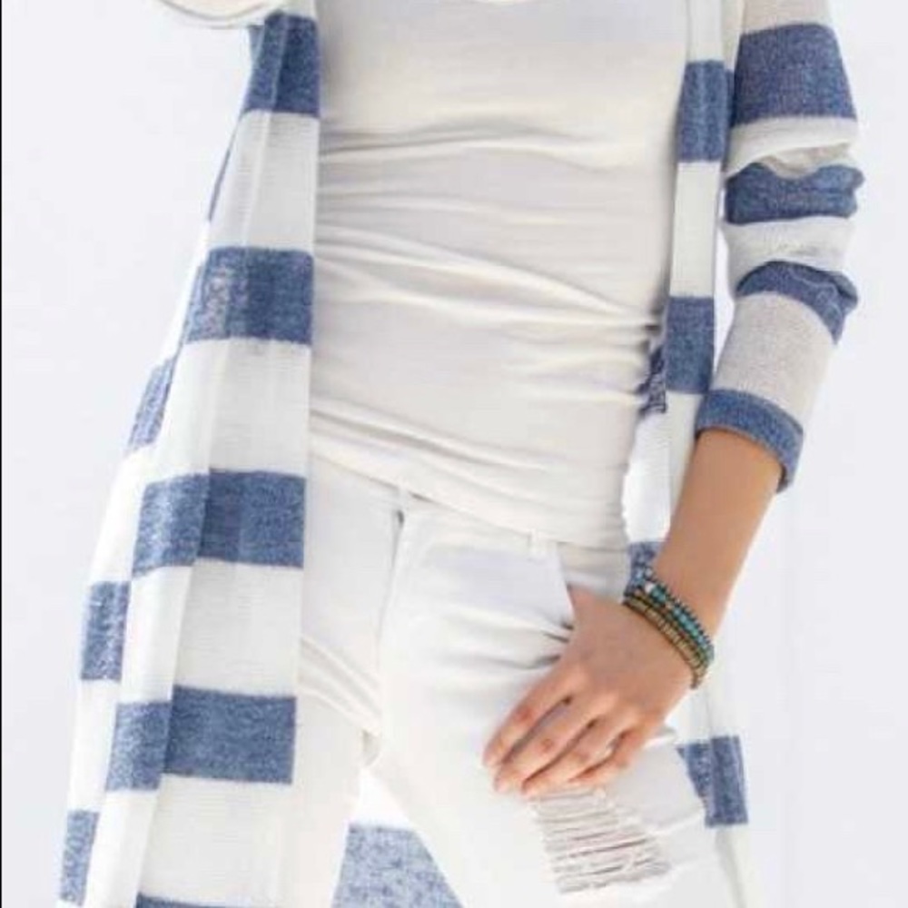 Cardigan. Long, light weight knit.